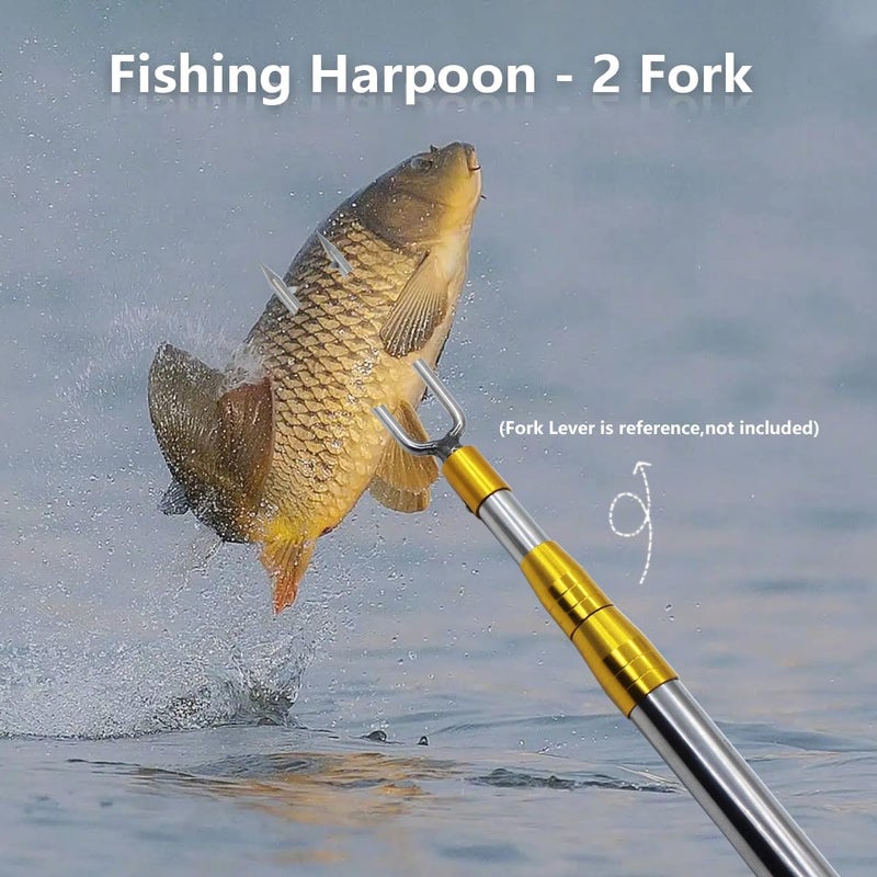 Dutiplus Large Fishing Harpoon 1~11 Prong Barded Stainless Steel Hunting Fish Gig Gaff Fork Hook with 8mm Screw for Catching Big Fish Mole Big Bullfrog - Image 2